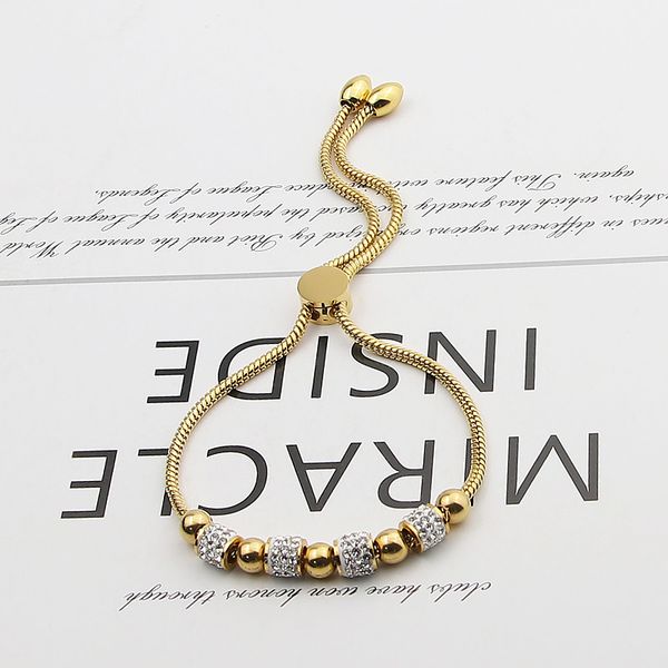 new beautiful and elegant 5 beads 4 circles zircon woman bracelet stainless steel adjustable size bracelet jewelry, Black
new beautiful and elegant 5 beads 4 circles zircon woman bracelet stainless steel adjustable size bracelet jewelry, Black