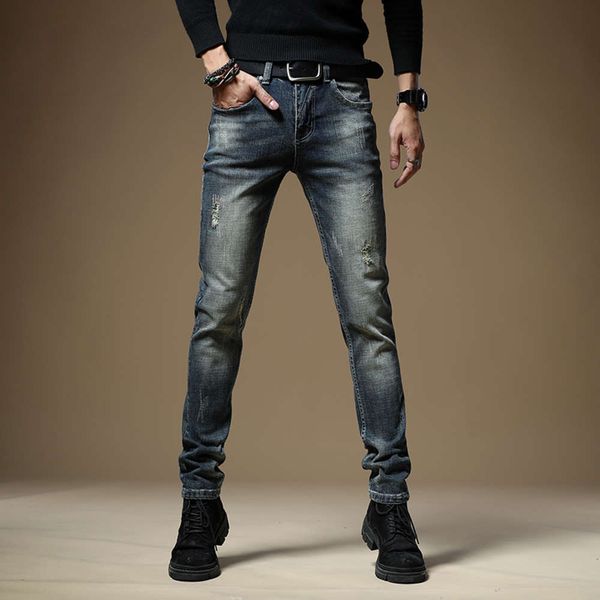 fashion brand new jeans men's autumn and winter slim trend korean nostalgic hole personalized straight pants, Blue
fashion brand new jeans men's autumn and winter slim trend korean nostalgic hole personalized straight pants, Blue
