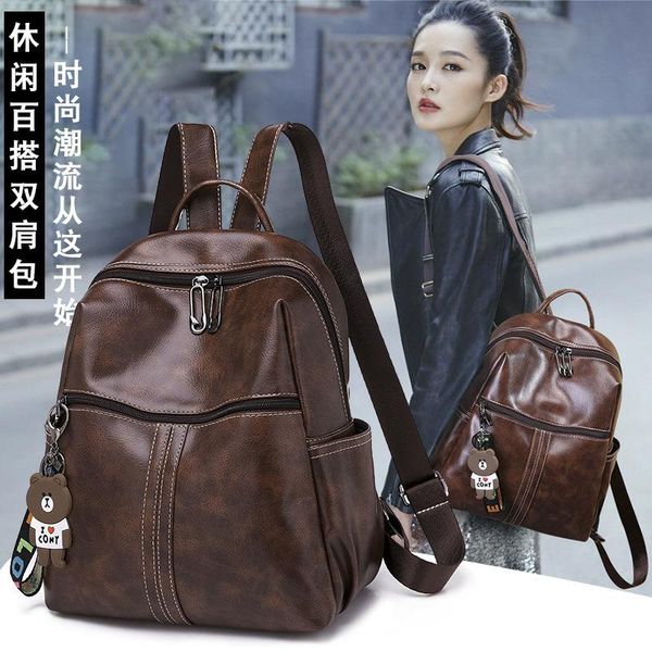 backpack style retro large capacity women pu leather rucksack women's knapsack travel backpacks school bags mochila back pack
backpack style retro large capacity women pu leather rucksack women's knapsack travel backpacks school bags mochila back pack
