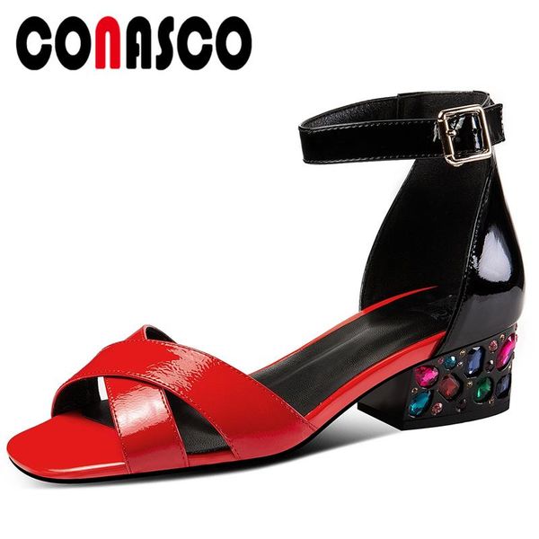 dress shoes conasco women sandals pumps genuine leather 2021 summer fashion casual cross-tied crystal decoration high heels woman, Black
dress shoes conasco women sandals pumps genuine leather 2021 summer fashion casual cross-tied crystal decoration high heels woman, Black