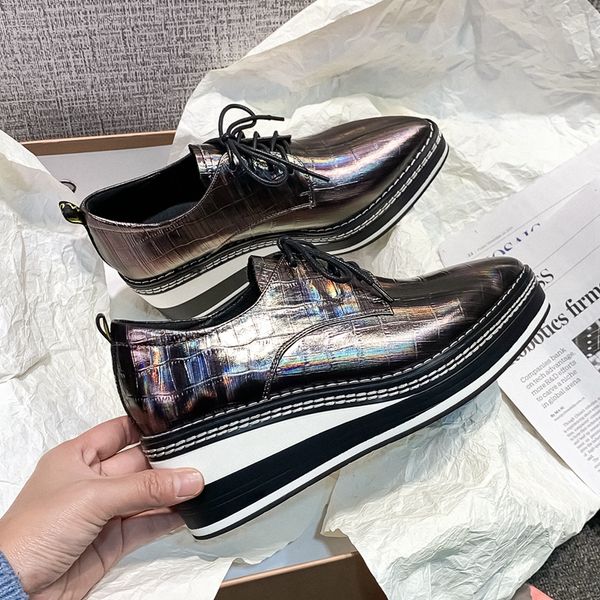 womens genuine leather wedge platform lace-up flats female casual footwear pointed toe ladies slim walking daily oxfords shoesdress shoes, Black
womens genuine leather wedge platform lace-up flats female casual footwear pointed toe ladies slim walking daily oxfords shoesdress shoes, Black