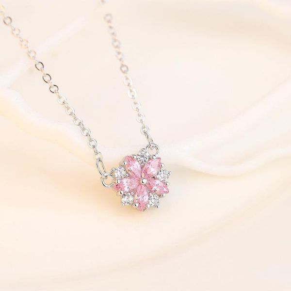 pendant necklaces japanese cherry blossom crystal necklace charm women's short collarbone chain girl birthday party jewelry gift, Silver
pendant necklaces japanese cherry blossom crystal necklace charm women's short collarbone chain girl birthday party jewelry gift, Silver