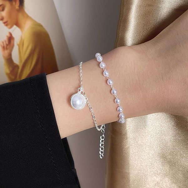 link, chain ifmia korean fashion simple sweet pearl bracelets for women charm double layer gold color jewelry bijoux cute bracelet, Black
link, chain ifmia korean fashion simple sweet pearl bracelets for women charm double layer gold color jewelry bijoux cute bracelet, Black