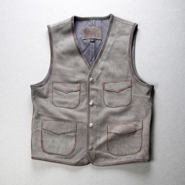 men's leather & faux brand 2021 summer suede vest men casual travel v-neck sleeveless jacket yellow gray white, Black
men's leather & faux brand 2021 summer suede vest men casual travel v-neck sleeveless jacket yellow gray white, Black