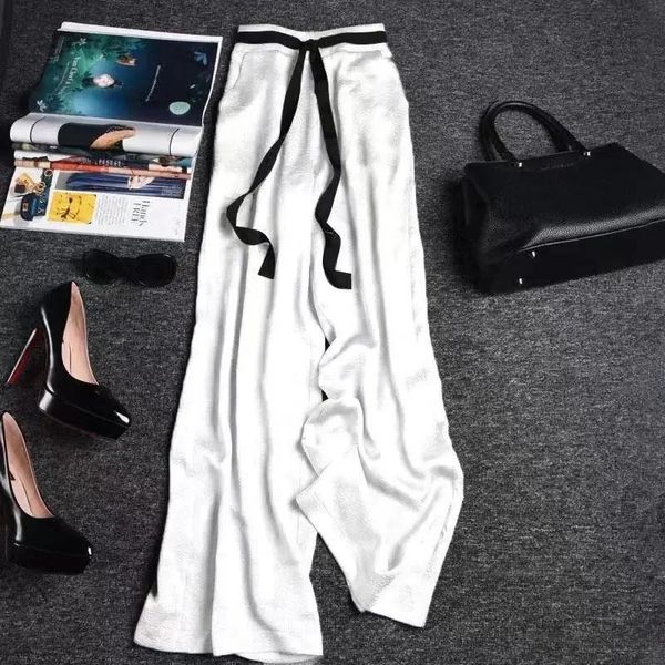 women's pants & capris refreshing and breathable draped knitted wide-leg women silk full length sashes wide leg, Black;white
women's pants & capris refreshing and breathable draped knitted wide-leg women silk full length sashes wide leg, Black;white