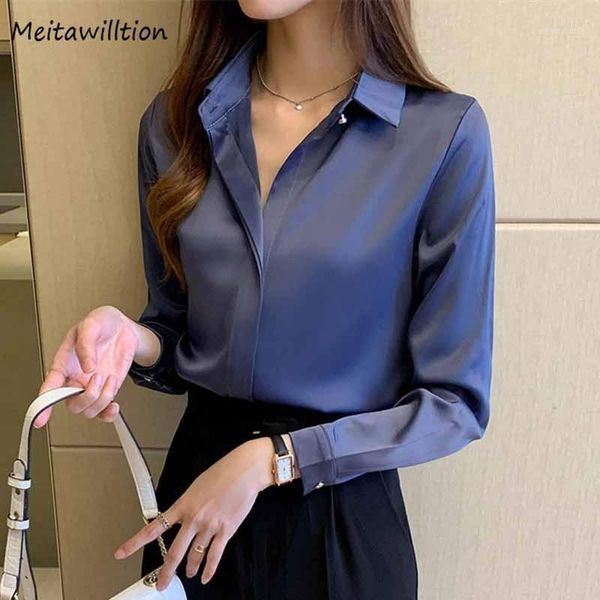 women's blouses & shirts autumn spring women long sleeve office blouse shirt solid turn down collar silk 2021 korean satin white
women's blouses & shirts autumn spring women long sleeve office blouse shirt solid turn down collar silk 2021 korean satin white