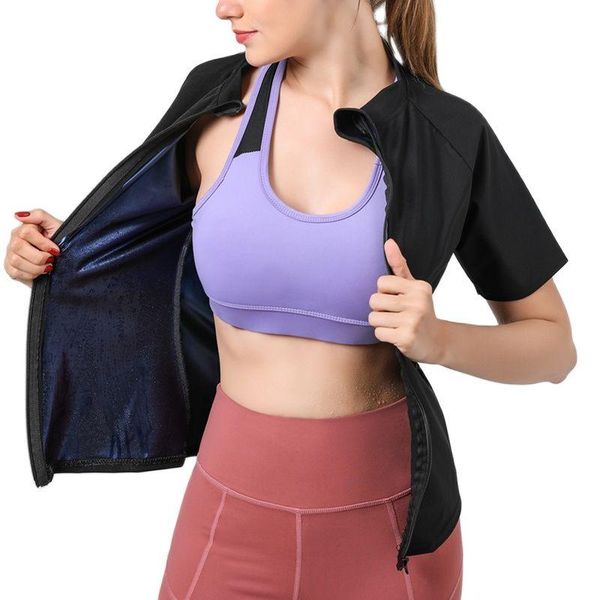 women's shapers women sauna suit with zipper weight loss undershirt waist trainer corset workout suits short sleeve sweat fitness shap, Black;white
women's shapers women sauna suit with zipper weight loss undershirt waist trainer corset workout suits short sleeve sweat fitness shap, Black;white
