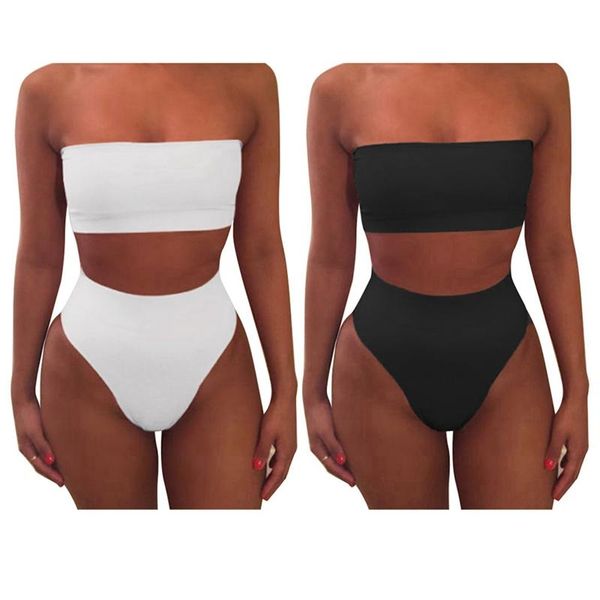 women's swimwear kf-2x solid color tube split swimsuit 2-piece high waist bikini suit xxxl white/black
women's swimwear kf-2x solid color tube split swimsuit 2-piece high waist bikini suit xxxl white/black