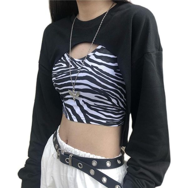 women's t-shirt zebra crop t shirt with long sleeve 2piece set street style 90s soft grunge outfit harajuku ulzzang chic drop, White
women's t-shirt zebra crop t shirt with long sleeve 2piece set street style 90s soft grunge outfit harajuku ulzzang chic drop, White