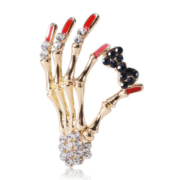 factory simple personality skeleton hand bow brooch inlaid with diamond clothing accessories pin fashion creative brooch christmas
factory simple personality skeleton hand bow brooch inlaid with diamond clothing accessories pin fashion creative brooch christmas