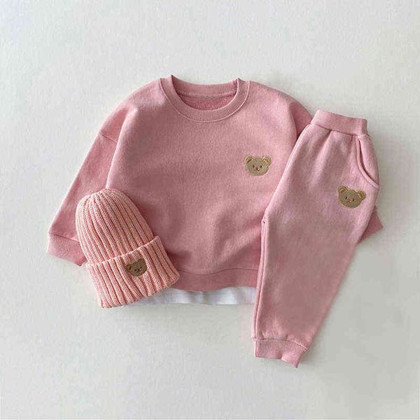 toddler outfits baby boy tracksuit cute bear head embroidery sweatshirt and pants 2pcs sport suit fashion kids girls clothes set g220217, White
toddler outfits baby boy tracksuit cute bear head embroidery sweatshirt and pants 2pcs sport suit fashion kids girls clothes set g220217, White