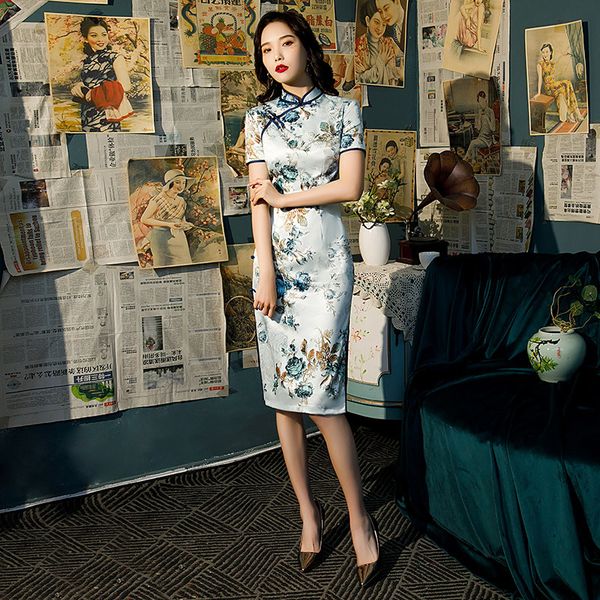 short sleeve cheongsam elegant slim chinese vintage formal daily dress women floral printed qipao big size 4xl, Red
short sleeve cheongsam elegant slim chinese vintage formal daily dress women floral printed qipao big size 4xl, Red