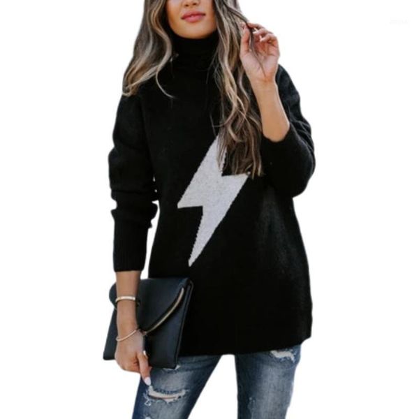 women's casualsolid color casual thick line long sleeve turtleneck sweater sweaters, White;black
women's casualsolid color casual thick line long sleeve turtleneck sweater sweaters, White;black