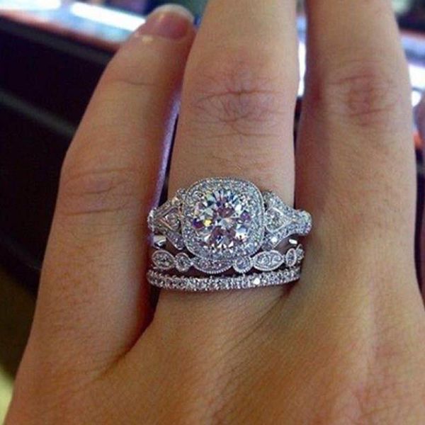 cluster rings letapi silver color wedding set 3 in 1 band ring for women engagement bridal fashion jewelry, Golden;silver
cluster rings letapi silver color wedding set 3 in 1 band ring for women engagement bridal fashion jewelry, Golden;silver