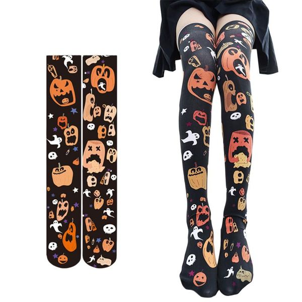 sports socks female stocking ladies halloween pumpkin print knee-high long tube for spring fall, Black
sports socks female stocking ladies halloween pumpkin print knee-high long tube for spring fall, Black