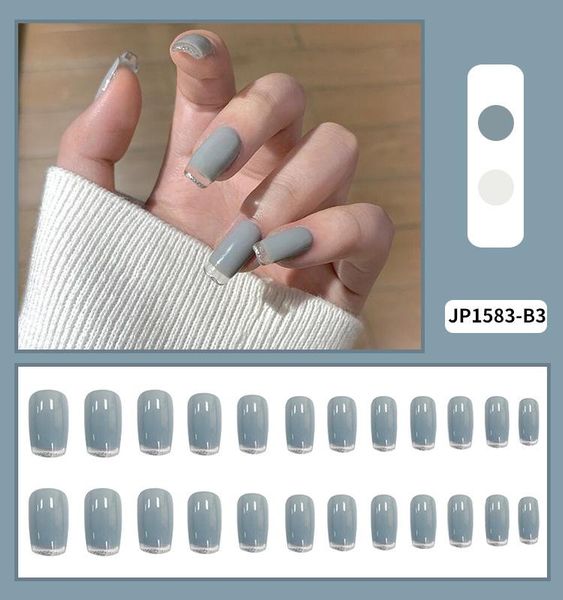 false nails 24pcs grey nail patch glue type removable long paragraph fashion manicure save time, Red;gold
false nails 24pcs grey nail patch glue type removable long paragraph fashion manicure save time, Red;gold