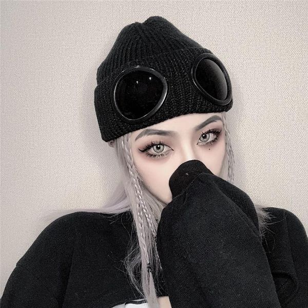 stingy brim hats ruibbit arrival girl knitted hat japanese gothic punk harajuku woman casual caps fashion black gry, Blue;gray
stingy brim hats ruibbit arrival girl knitted hat japanese gothic punk harajuku woman casual caps fashion black gry, Blue;gray