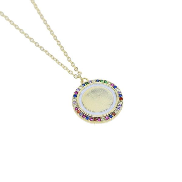 chains rainbow cz paved luxury gold color round big size pendant charms necklace for women men punk jewelry making, Silver
chains rainbow cz paved luxury gold color round big size pendant charms necklace for women men punk jewelry making, Silver