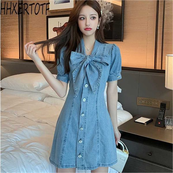 summer elegant temperament casual puff short sleeve bodycon jeans dress bow tie denim 210531, Black;gray
summer elegant temperament casual puff short sleeve bodycon jeans dress bow tie denim 210531, Black;gray