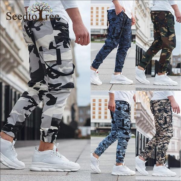 men's pants casual camouflage tactical printing foot cotton cargo, Black
men's pants casual camouflage tactical printing foot cotton cargo, Black