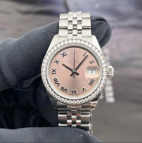 classic womens diamond watches pink romen dial 279384 28mm sapphire mirror calendar mechanical silver jubilee steel bracelet luxury watch wa, Slivery;brown
classic womens diamond watches pink romen dial 279384 28mm sapphire mirror calendar mechanical silver jubilee steel bracelet luxury watch wa, Slivery;brown