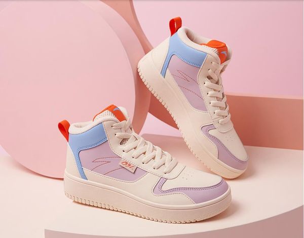 anta women's shoes lace up board official website flagship high autumn winter white sports casual skateboard, Black
anta women's shoes lace up board official website flagship high autumn winter white sports casual skateboard, Black