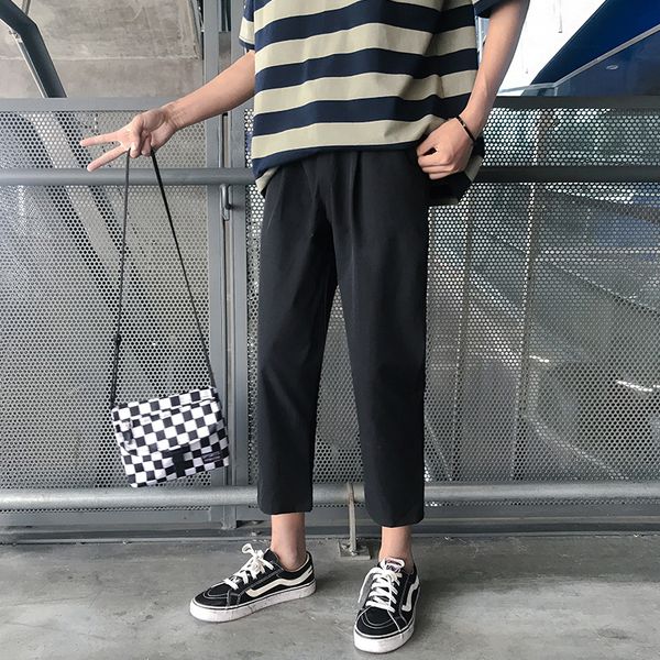 2021 new men's male leisure casual fashion trend trousers loose straight black color pants plus size m-5xl 1tmf
2021 new men's male leisure casual fashion trend trousers loose straight black color pants plus size m-5xl 1tmf