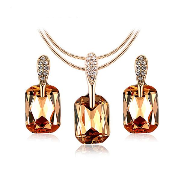 earrings & necklace ociki jewelry cubic zirconia rose gold color brown blue austrian crystal and set for women girls, Silver
earrings & necklace ociki jewelry cubic zirconia rose gold color brown blue austrian crystal and set for women girls, Silver