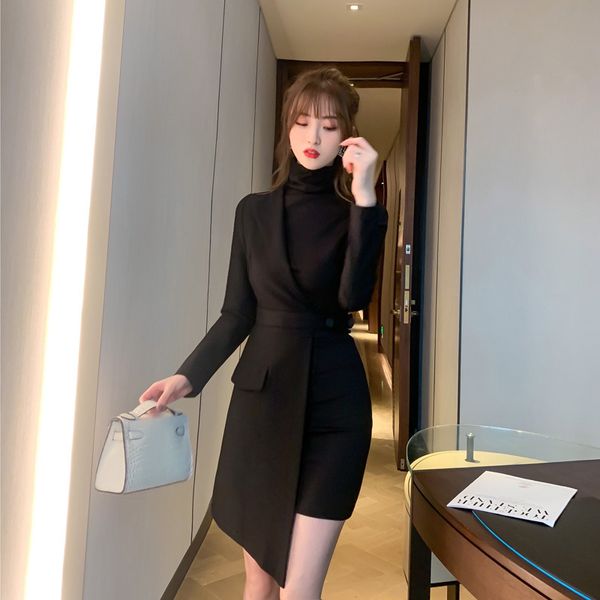 new arrival fashion korean work style asymmetrical women elegant temperament ol black personality midi a-line dress pd2p, White;black
new arrival fashion korean work style asymmetrical women elegant temperament ol black personality midi a-line dress pd2p, White;black