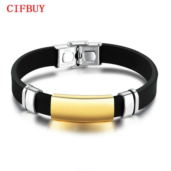 charm bracelets cifbuy sport men's silicone smooth design black / champagne gold color 10 mm width length adjustable male gift ph1157, Golden;silver
charm bracelets cifbuy sport men's silicone smooth design black / champagne gold color 10 mm width length adjustable male gift ph1157, Golden;silver