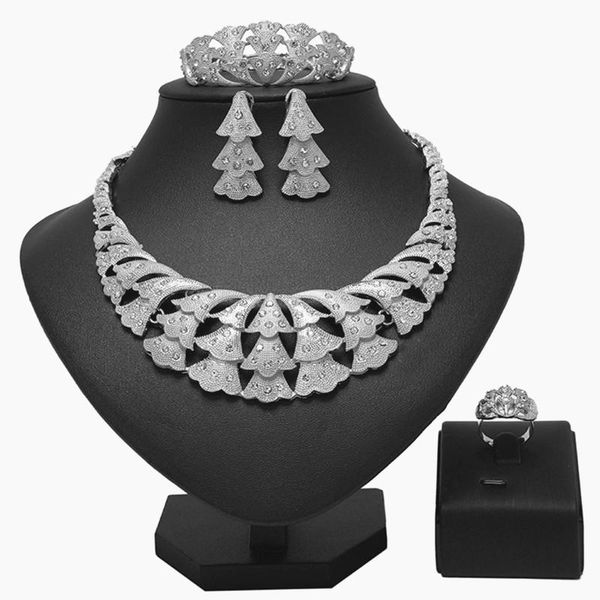 earrings & necklace right 2021 fashion african bridal jewelry sets wholesale nigerian women wedding set noble gold designer, Silver
earrings & necklace right 2021 fashion african bridal jewelry sets wholesale nigerian women wedding set noble gold designer, Silver