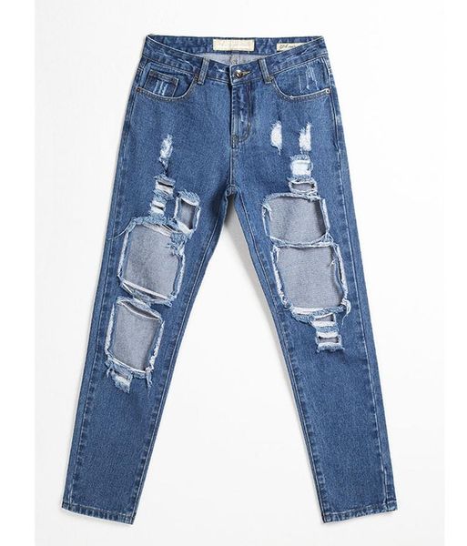 women's jeans ladies destroyed ripped women summer loose slim mid waist denim pants breeches overalls vintage female torn trousers, Blue
women's jeans ladies destroyed ripped women summer loose slim mid waist denim pants breeches overalls vintage female torn trousers, Blue