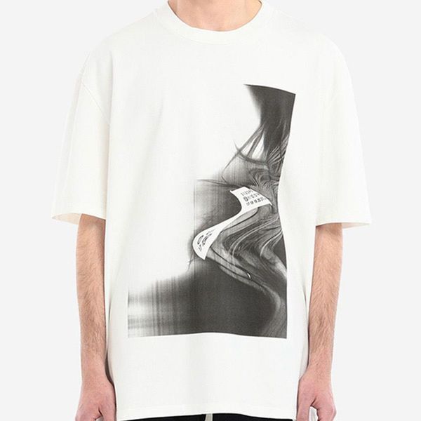 2021 summer ink painting t-shirt retro short-sleeved oversized shirts men women street tee, White;black
2021 summer ink painting t-shirt retro short-sleeved oversized shirts men women street tee, White;black