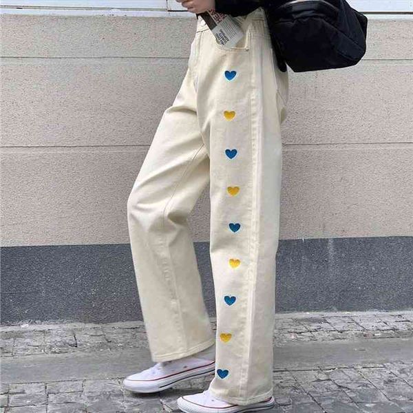 womens fashion jeans sweet heart embroidery high waist jeans baggy korean fashion pockets zipper y2k wide leg pants, Blue
womens fashion jeans sweet heart embroidery high waist jeans baggy korean fashion pockets zipper y2k wide leg pants, Blue