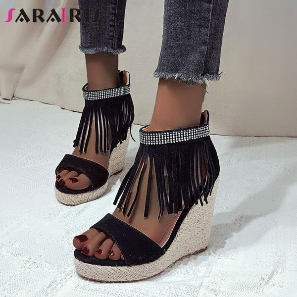 sarairis solid zipper platform sandals women wedges fringe leisure casual retro sandals ladies shoes, Black
sarairis solid zipper platform sandals women wedges fringe leisure casual retro sandals ladies shoes, Black