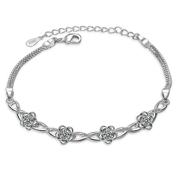 charm bracelets standard 925 silver buckle jewelry white zircon bracelet beautiful women's wedding, Golden;silver
charm bracelets standard 925 silver buckle jewelry white zircon bracelet beautiful women's wedding, Golden;silver