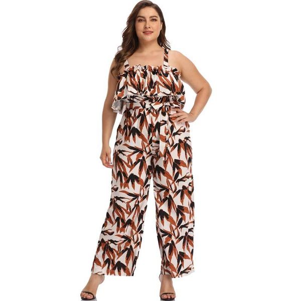 women's jumpsuits & rompers summer high waist pants fashion leaf print wide leg casual trousers loose sling ladies jumpsuit, Black;white
women's jumpsuits & rompers summer high waist pants fashion leaf print wide leg casual trousers loose sling ladies jumpsuit, Black;white