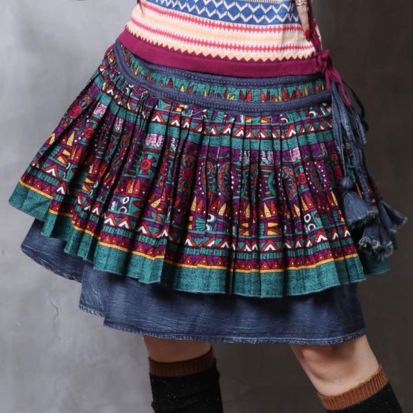 skirts women 2021 keer autumn boho vintage cotton linen panelled denim skirt ethnic pleated mini saias x2227 female clothing, Black
skirts women 2021 keer autumn boho vintage cotton linen panelled denim skirt ethnic pleated mini saias x2227 female clothing, Black