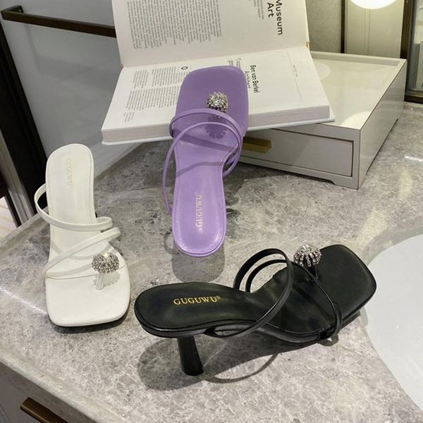 2021 new summer women slipper fashion brand rhinestone sandal shoes thin high heel open toe slides outdoor dress shoes flip flop, Black
2021 new summer women slipper fashion brand rhinestone sandal shoes thin high heel open toe slides outdoor dress shoes flip flop, Black