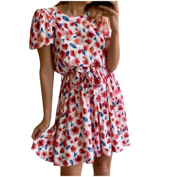 casual dresses dress summer2021 beach women mini for summer floral print round neck loose fit vestititi da donna, Black;gray
casual dresses dress summer2021 beach women mini for summer floral print round neck loose fit vestititi da donna, Black;gray