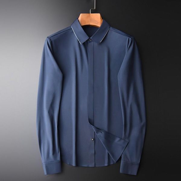 men's casual shirts minglu navy male long sleeve seamless design business and mens dress slim fit man 4xl, White;black
men's casual shirts minglu navy male long sleeve seamless design business and mens dress slim fit man 4xl, White;black