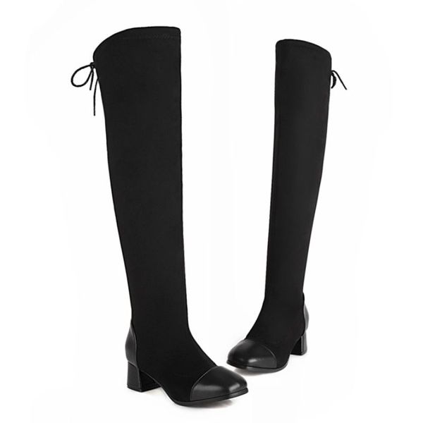 plus size 32-43 women over knee boots patchwork square toe woman long boots fashion cool shoes woman footwear, Black
plus size 32-43 women over knee boots patchwork square toe woman long boots fashion cool shoes woman footwear, Black