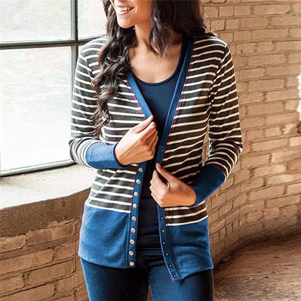 women casual striped patchwork jackets coats long sleeve single-breasted cotton cardigan autumn winter casaco feminino #62 women's, Black;brown
women casual striped patchwork jackets coats long sleeve single-breasted cotton cardigan autumn winter casaco feminino #62 women's, Black;brown