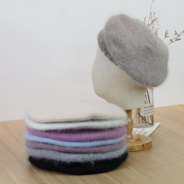 berets beret women angora knit hat winter beanie autumn warm double layers skiing accessory outdoors, Blue;gray
berets beret women angora knit hat winter beanie autumn warm double layers skiing accessory outdoors, Blue;gray