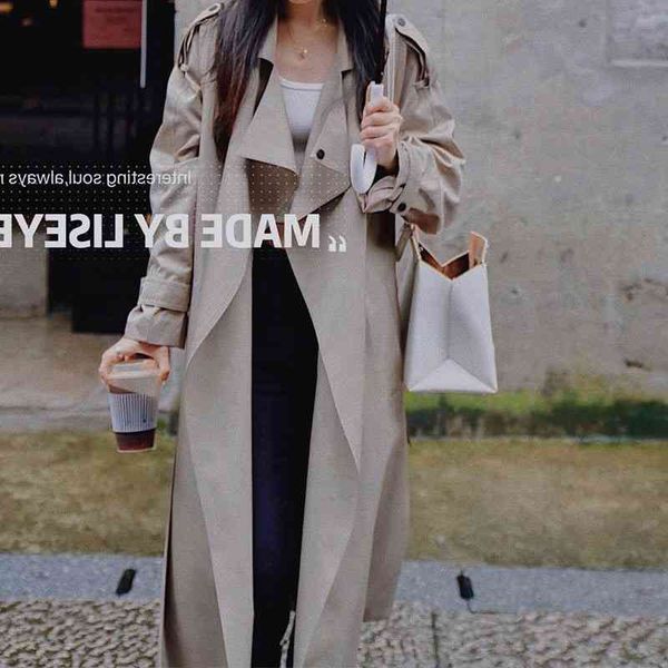 early autumn 2021 new coat medium and long windbreaker women's small fashion slim british style, Black
early autumn 2021 new coat medium and long windbreaker women's small fashion slim british style, Black