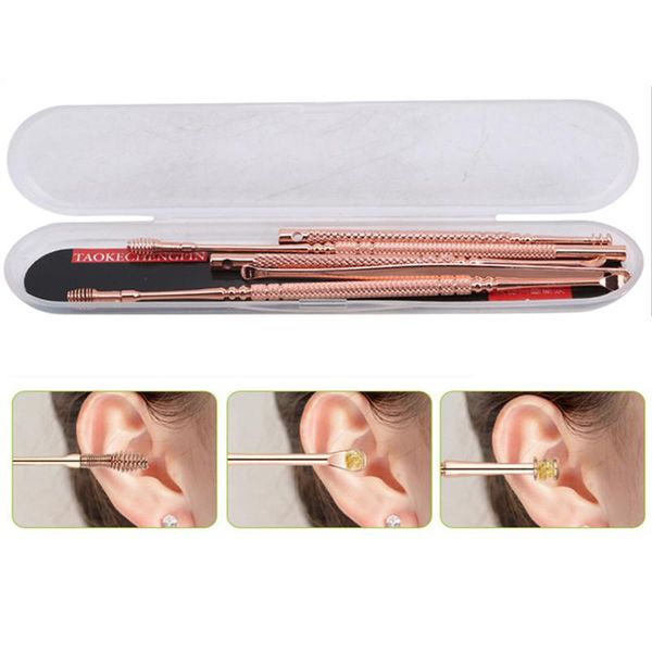 electric nose & ear trimmers 6pcs rose golden stainless steel earpick wax remover curette cleaner silver set health care tool
electric nose & ear trimmers 6pcs rose golden stainless steel earpick wax remover curette cleaner silver set health care tool