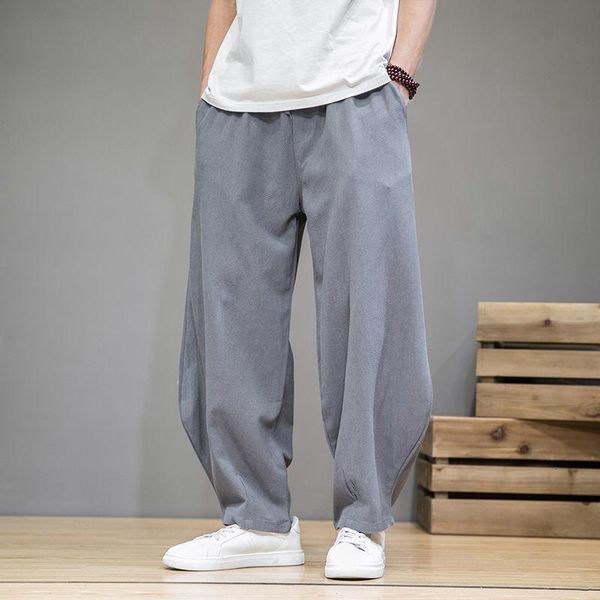 men's pants mrgb chinese men cotton linen casual solid color trousers for man vintage oversize wide baggy harem clothing, Black
men's pants mrgb chinese men cotton linen casual solid color trousers for man vintage oversize wide baggy harem clothing, Black