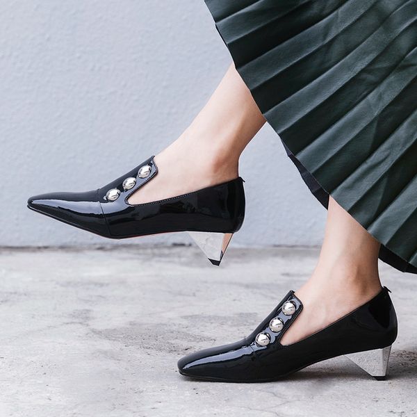 2021 summer new women genuine leather pumps shoes fashion female shallow square high heel shoes dress square toe party shoes, Black
2021 summer new women genuine leather pumps shoes fashion female shallow square high heel shoes dress square toe party shoes, Black