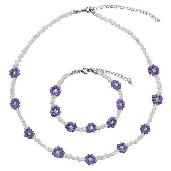 earrings & necklace bohemian style bead flower decor with beaded bracelet for women jewelry accessories party dress up, Silver
earrings & necklace bohemian style bead flower decor with beaded bracelet for women jewelry accessories party dress up, Silver