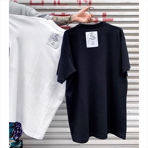 vetements work in men t shirt progress jersey cotton tee black white tag shirts, White;black
vetements work in men t shirt progress jersey cotton tee black white tag shirts, White;black
